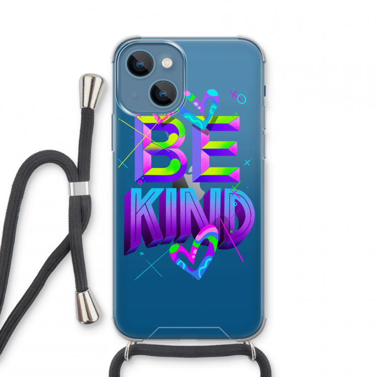Be Kind: iPhone 13 mini Transparant Hoesje met koord