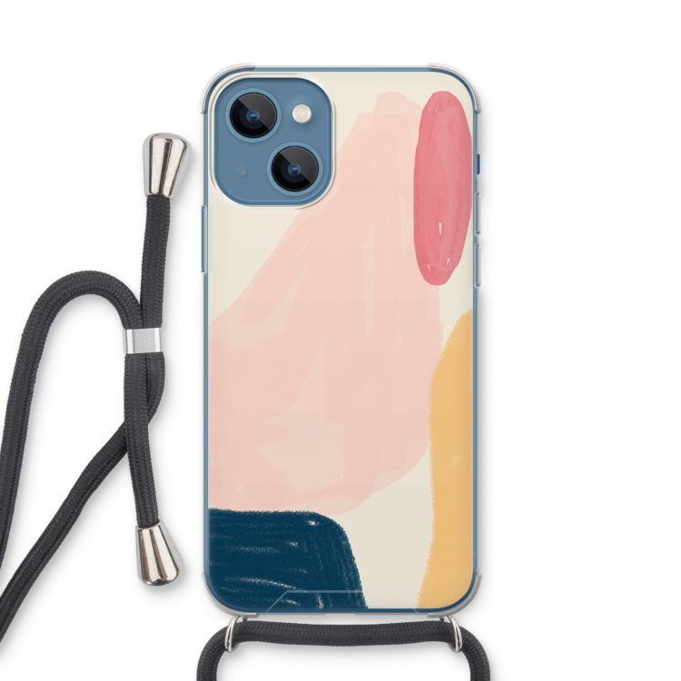Saturday Flow: iPhone 13 mini Transparant Hoesje met koord