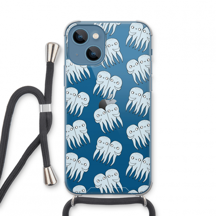 Octopussen: iPhone 13 mini Transparant Hoesje met koord