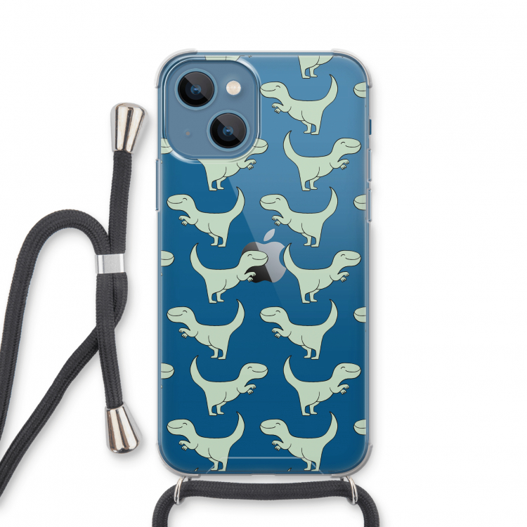 Dinos: iPhone 13 mini Transparant Hoesje met koord