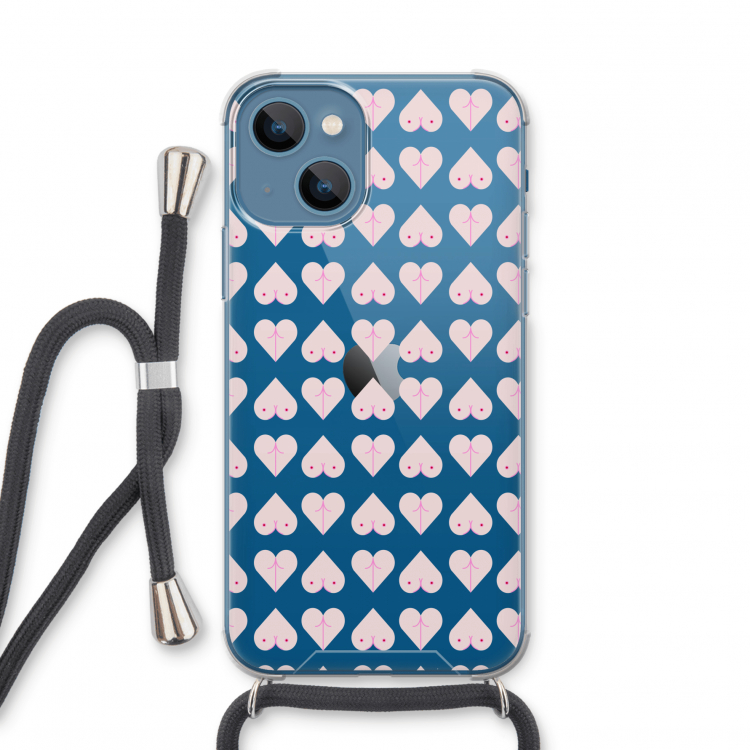 Ass 'n Titties: iPhone 13 mini Transparant Hoesje met koord