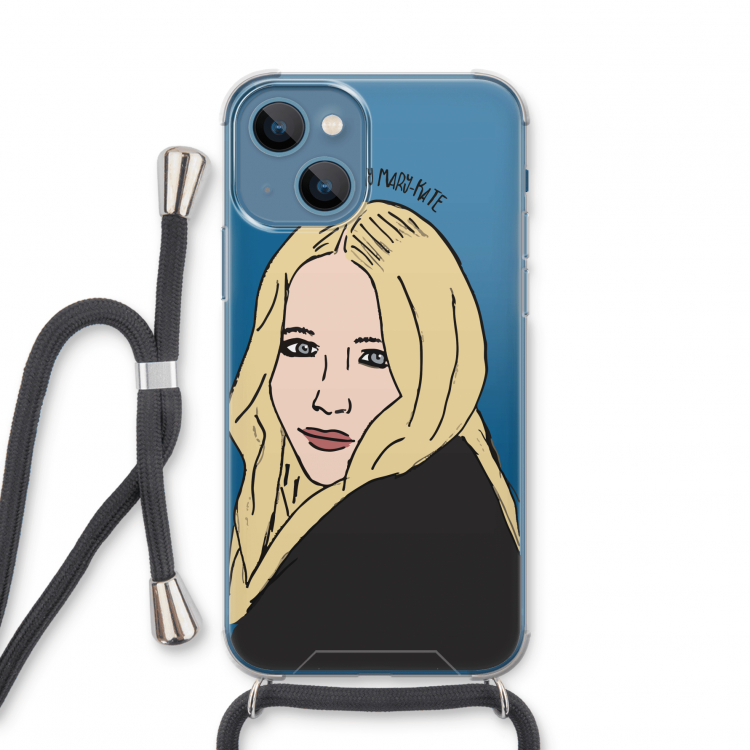 Mary Kate: iPhone 13 mini Transparant Hoesje met koord