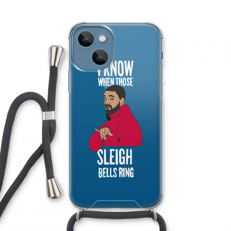 Sleigh Bells Ring: iPhone 13 mini Transparant Hoesje met koord
