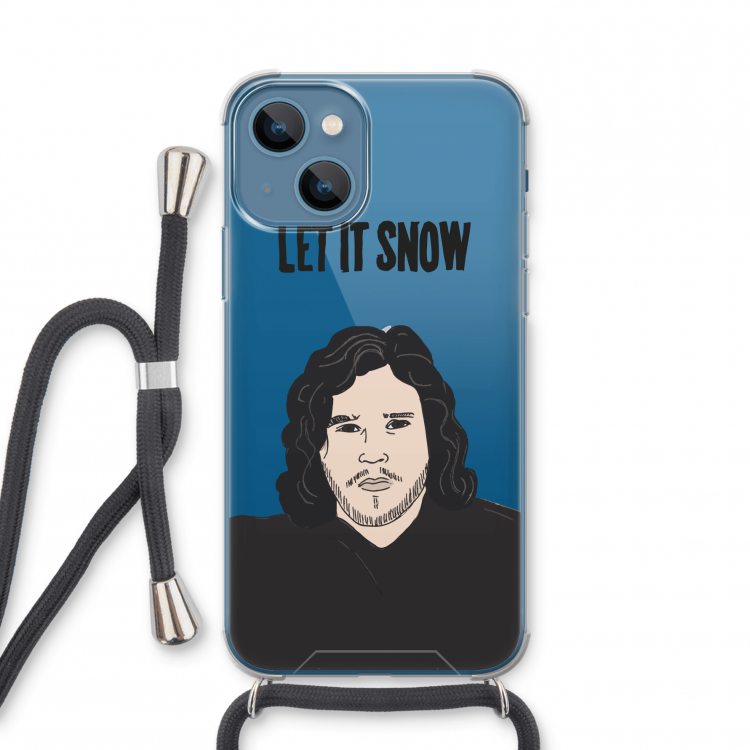 Let It Snow: iPhone 13 mini Transparant Hoesje met koord