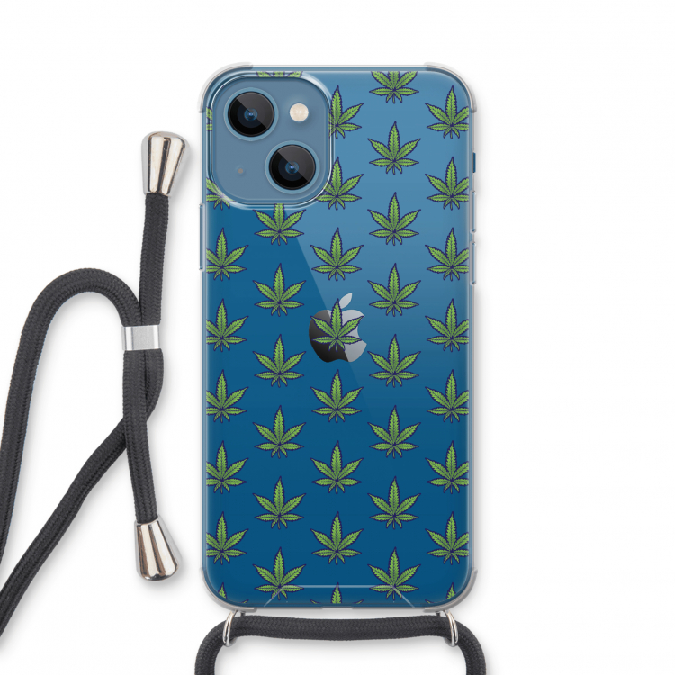 Weed: iPhone 13 mini Transparant Hoesje met koord