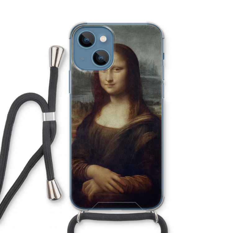 Mona Lisa: iPhone 13 mini Transparant Hoesje met koord