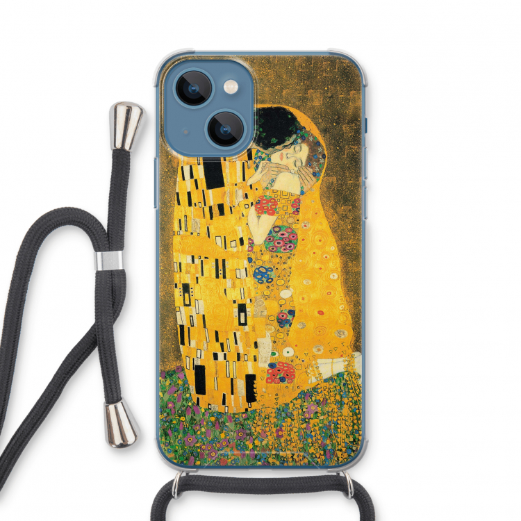 Der Kuss: iPhone 13 mini Transparant Hoesje met koord