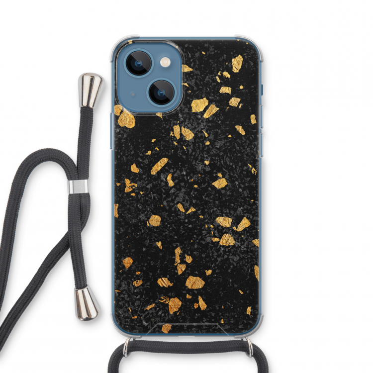 Terrazzo N°7: iPhone 13 mini Transparant Hoesje met koord