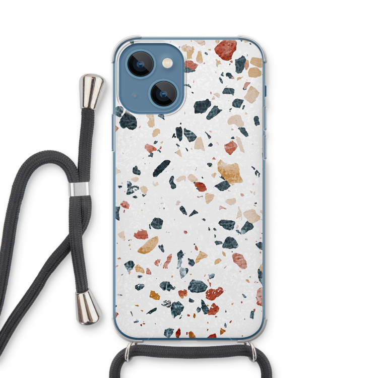 Terrazzo N°4: iPhone 13 mini Transparant Hoesje met koord