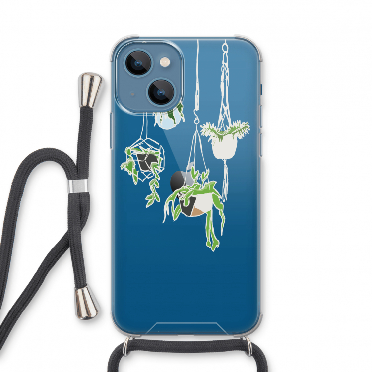 Hang In There: iPhone 13 mini Transparant Hoesje met koord