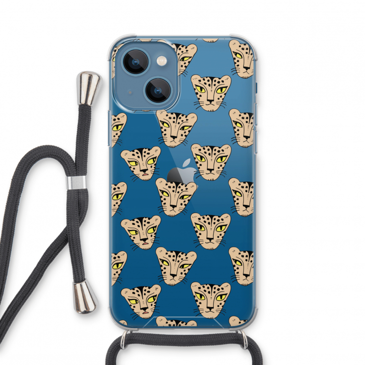 Tijger: iPhone 13 mini Transparant Hoesje met koord