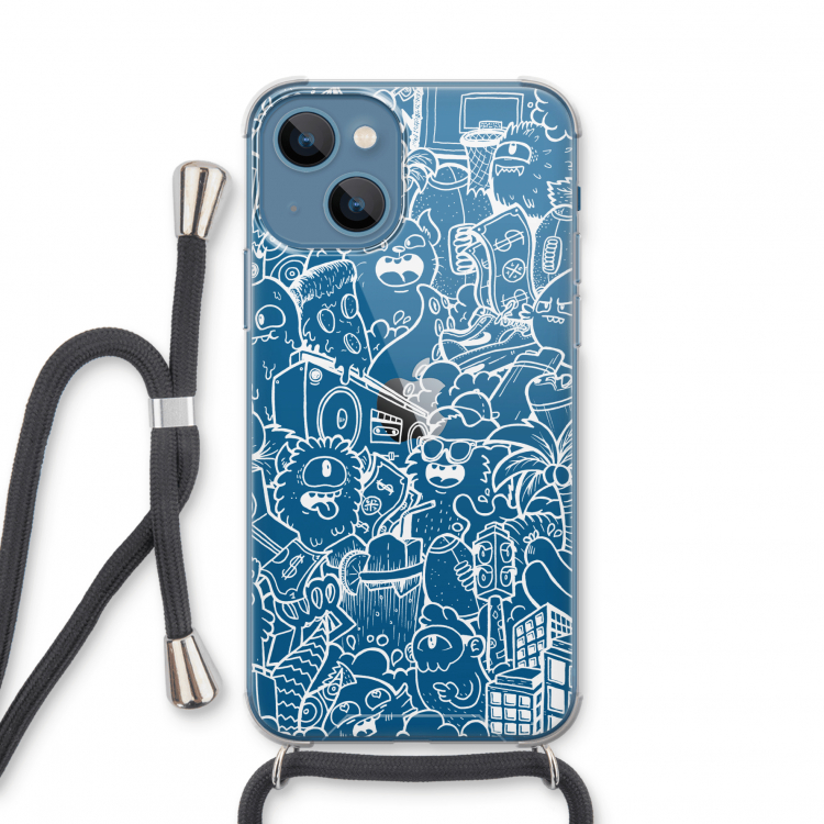 Vexx City #2: iPhone 13 mini Transparant Hoesje met koord