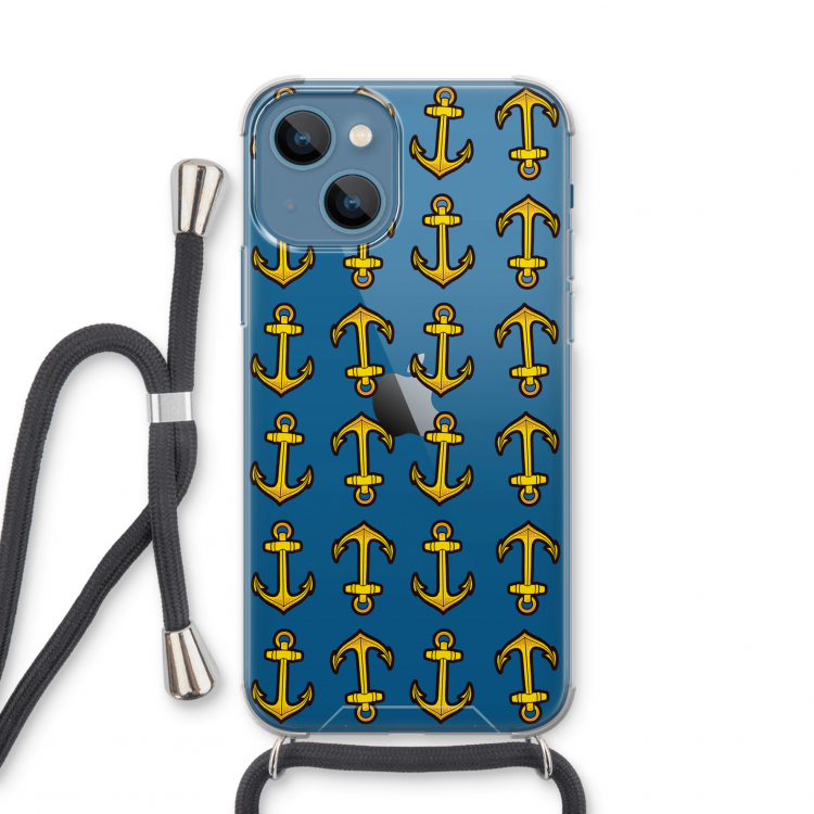 Musketon Anchor: iPhone 13 mini Transparant Hoesje met koord