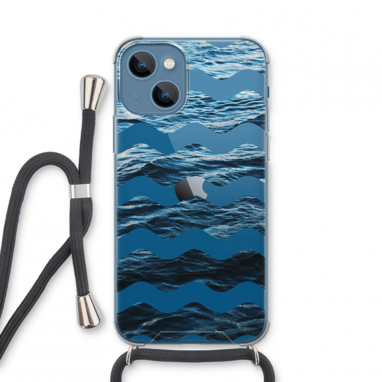 Oceaan: iPhone 13 mini Transparant Hoesje met koord