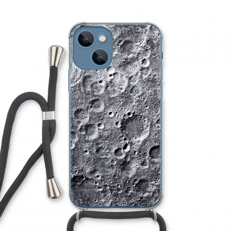 Maanlandschap: iPhone 13 mini Transparant Hoesje met koord