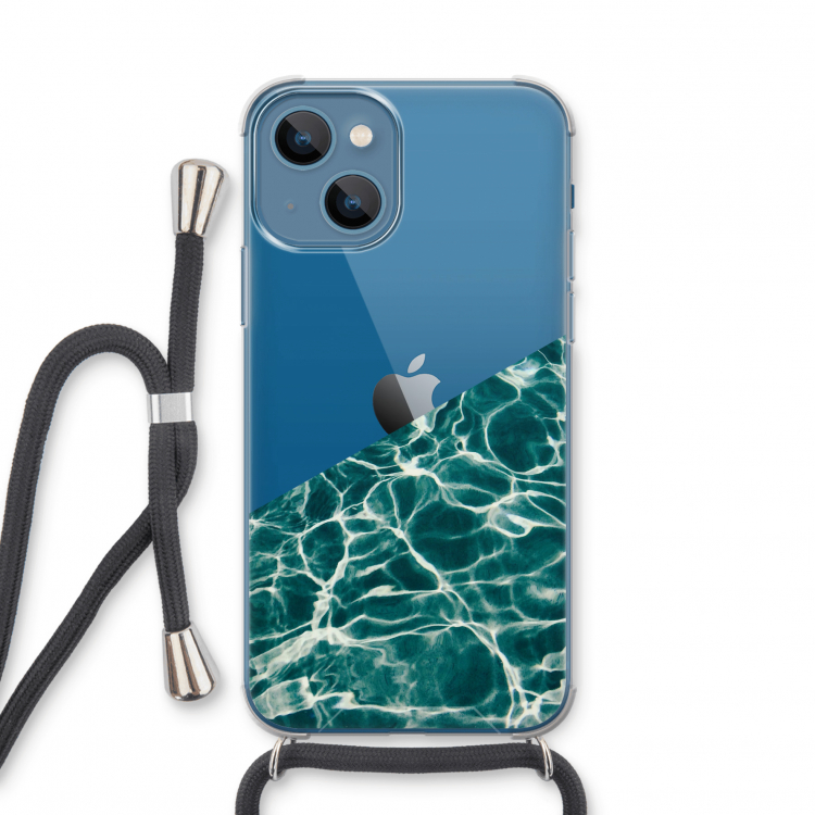 Weerkaatsing water: iPhone 13 mini Transparant Hoesje met koord