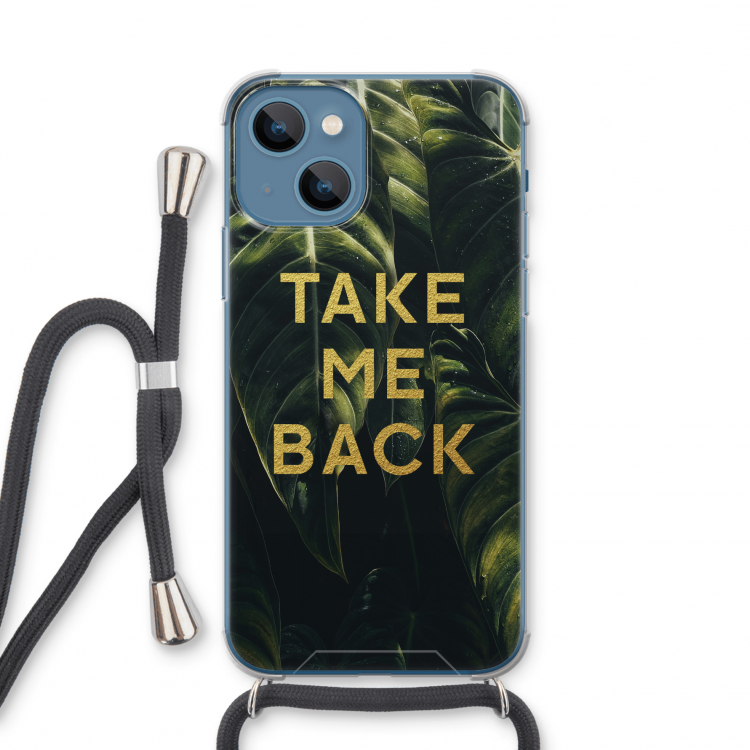 Take me back: iPhone 13 mini Transparant Hoesje met koord