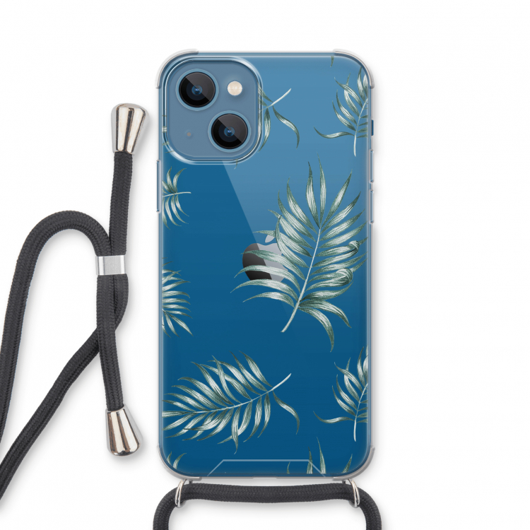 Simple leaves: iPhone 13 mini Transparant Hoesje met koord
