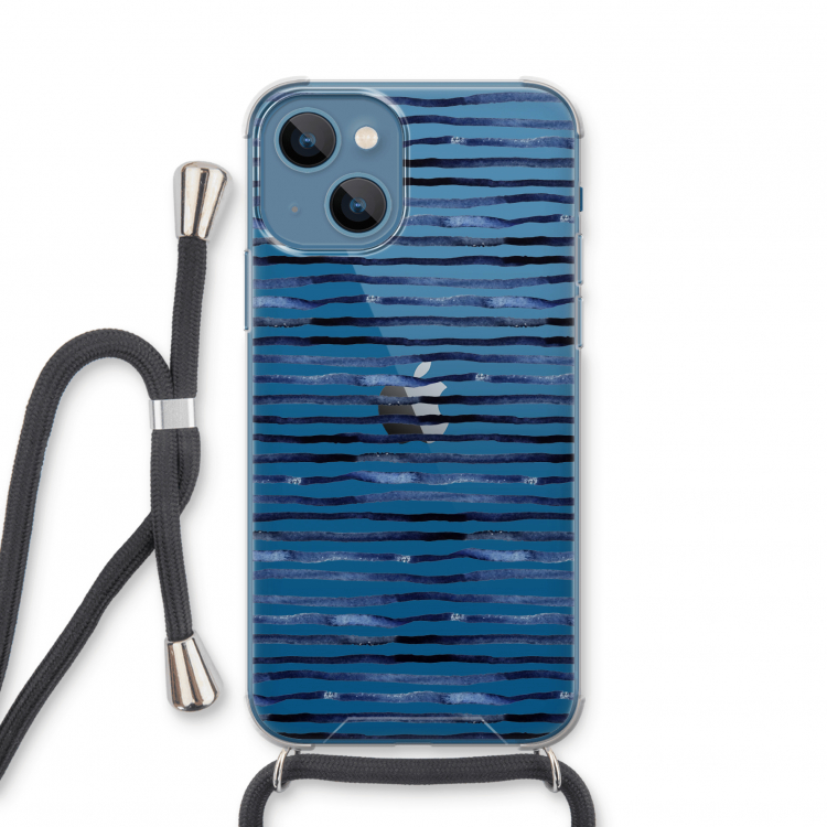 Verrassende lijnen: iPhone 13 mini Transparant Hoesje met koord