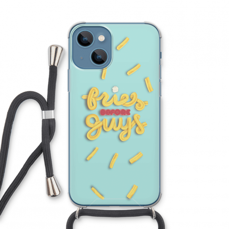 Always fries: iPhone 13 mini Transparant Hoesje met koord