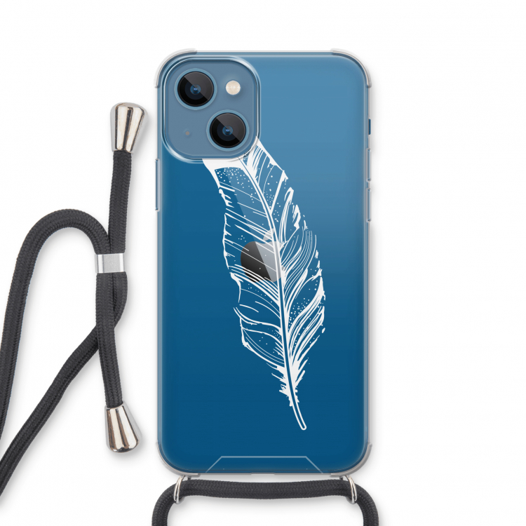 Pluim: iPhone 13 mini Transparant Hoesje met koord