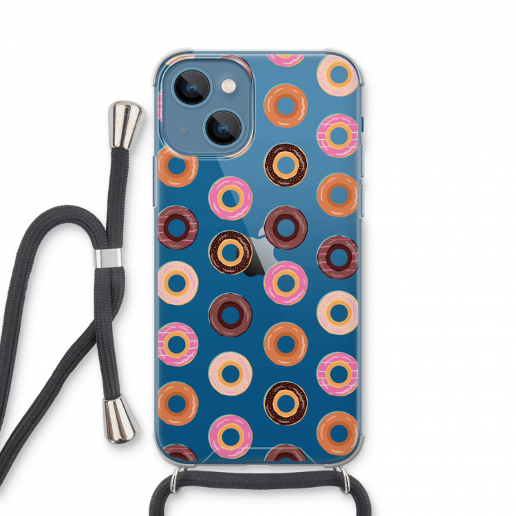 Donuts: iPhone 13 mini Transparant Hoesje met koord