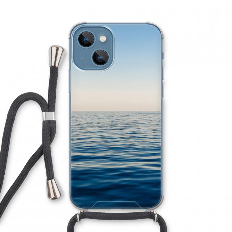 Water horizon: iPhone 13 mini Transparant Hoesje met koord