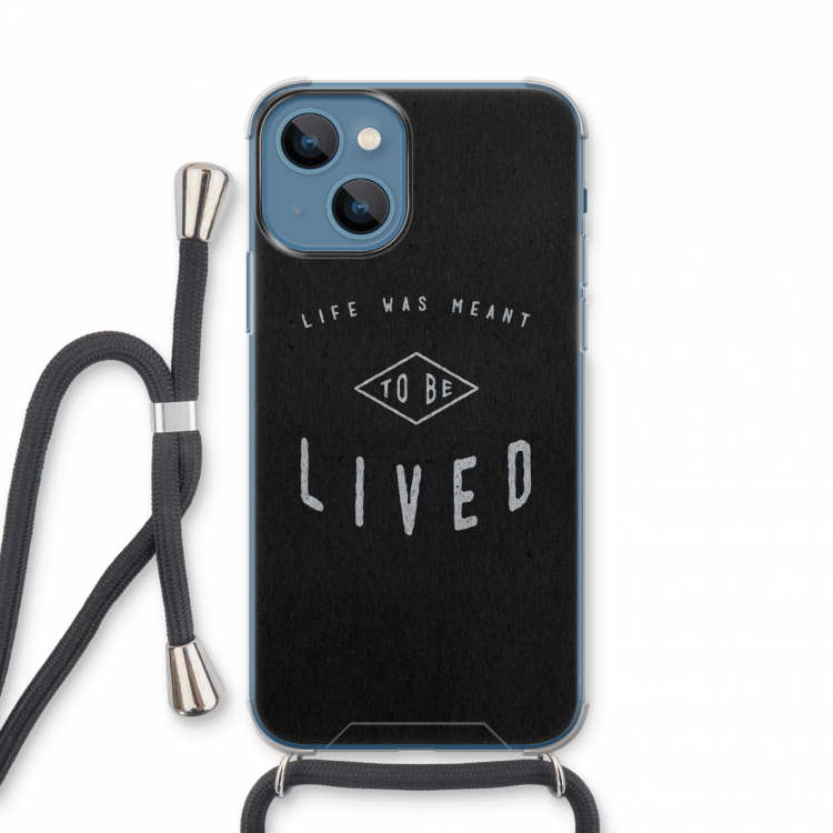 To be lived: iPhone 13 mini Transparant Hoesje met koord
