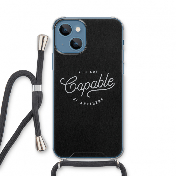 Capable: iPhone 13 mini Transparant Hoesje met koord