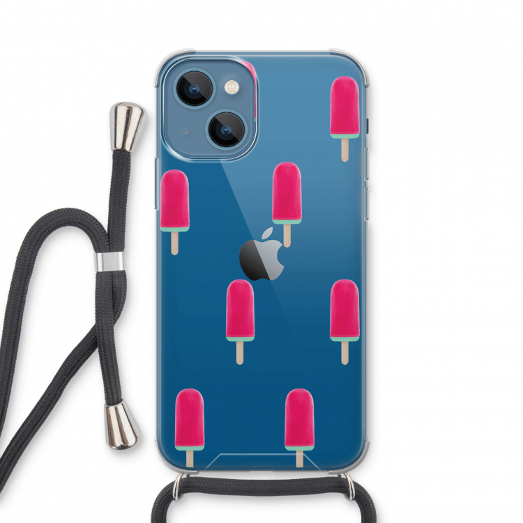 Waterijsje: iPhone 13 mini Transparant Hoesje met koord