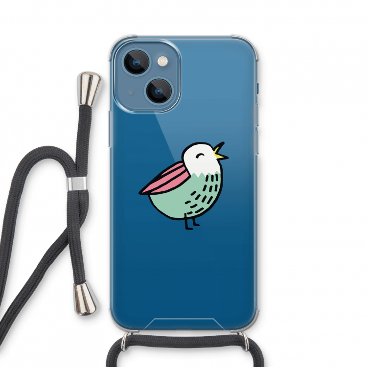 Birdy: iPhone 13 mini Transparant Hoesje met koord