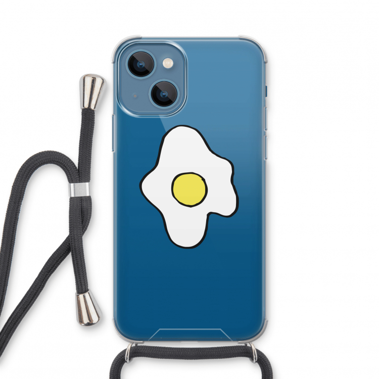 Spiegelei: iPhone 13 mini Transparant Hoesje met koord