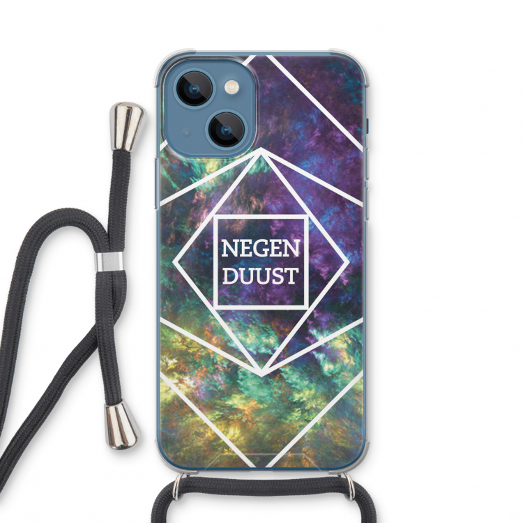 Negenduust ruimte: iPhone 13 mini Transparant Hoesje met koord