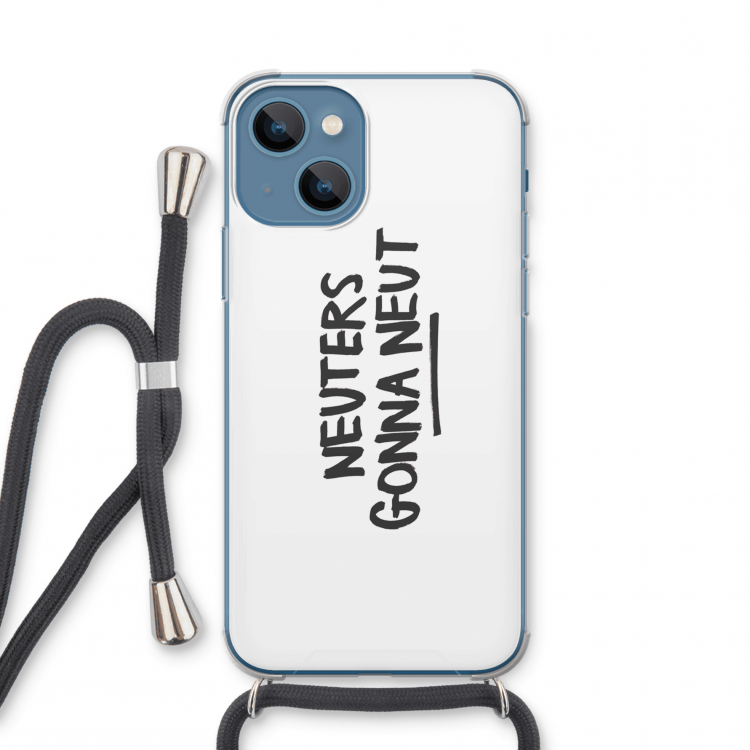Neuters: iPhone 13 mini Transparant Hoesje met koord