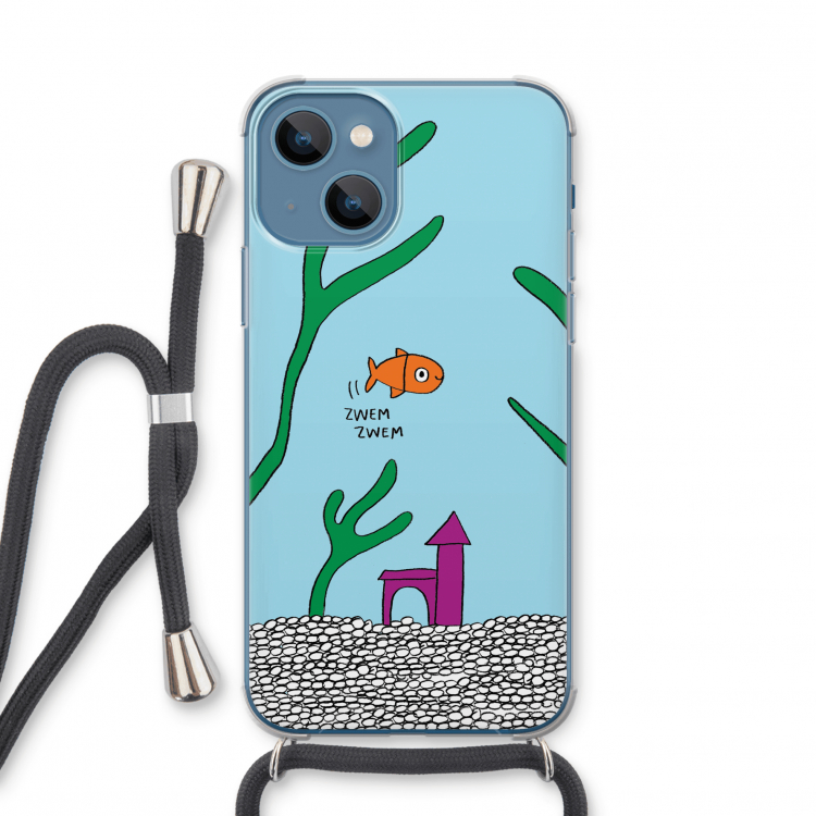 Aquarium: iPhone 13 mini Transparant Hoesje met koord