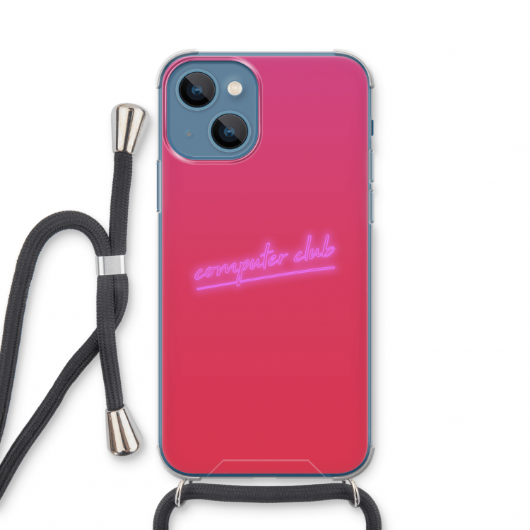 Vice Glow: iPhone 13 mini Transparant Hoesje met koord