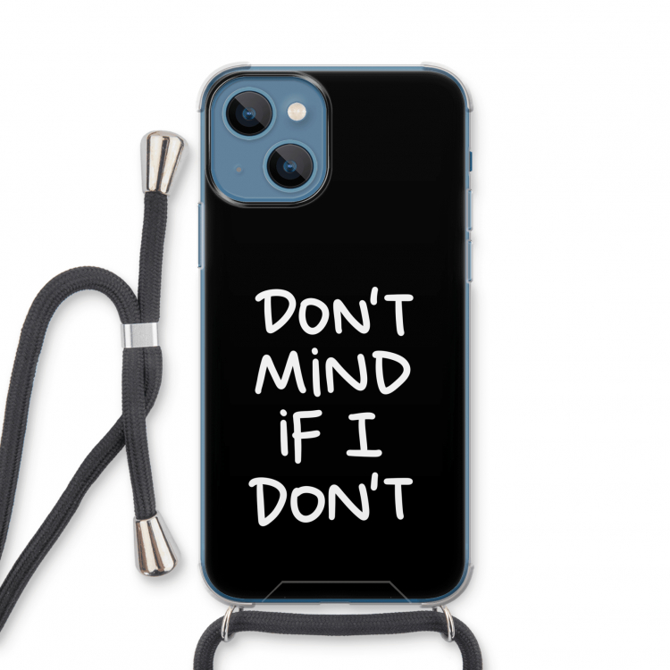 Don't Mind: iPhone 13 mini Transparant Hoesje met koord