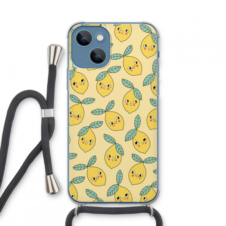 Citroenen: iPhone 13 mini Transparant Hoesje met koord