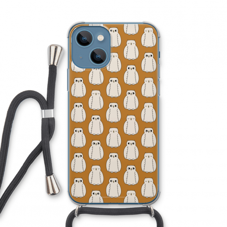 Uilen: iPhone 13 mini Transparant Hoesje met koord