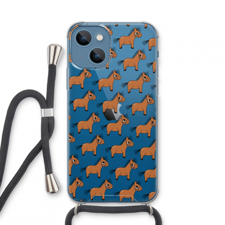 Pony: iPhone 13 mini Transparant Hoesje met koord