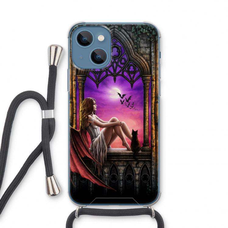 Kinderen van de nacht: iPhone 13 mini Transparant Hoesje met koord