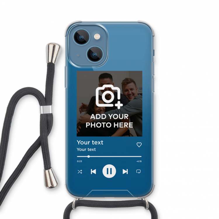 Music Player: iPhone 13 mini Transparant Hoesje met koord