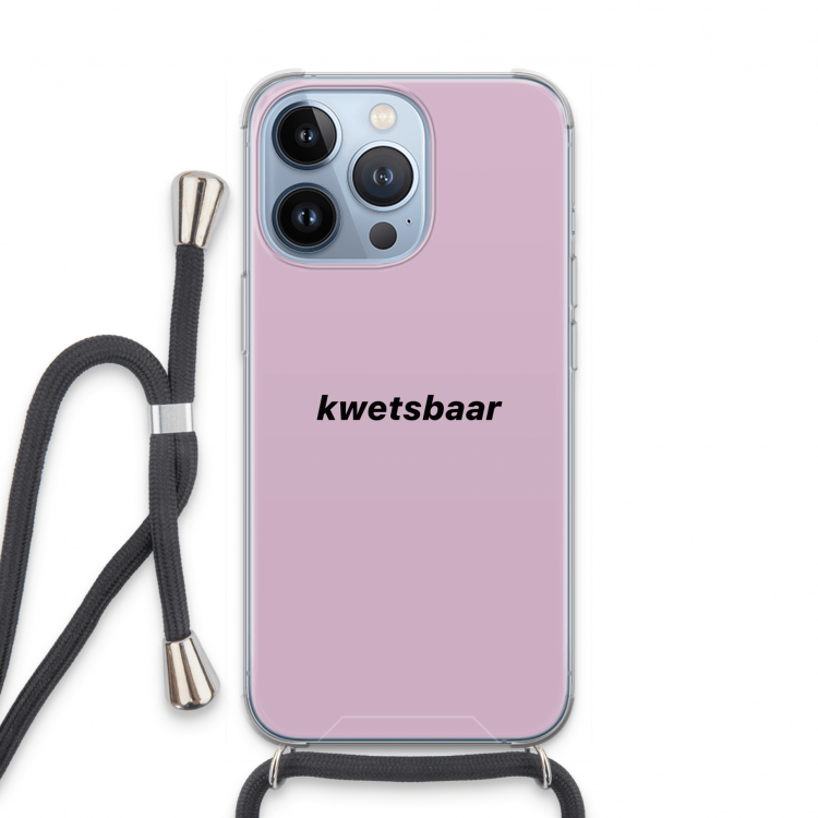 kwetsbaar: iPhone 13 Pro Transparant Hoesje met koord