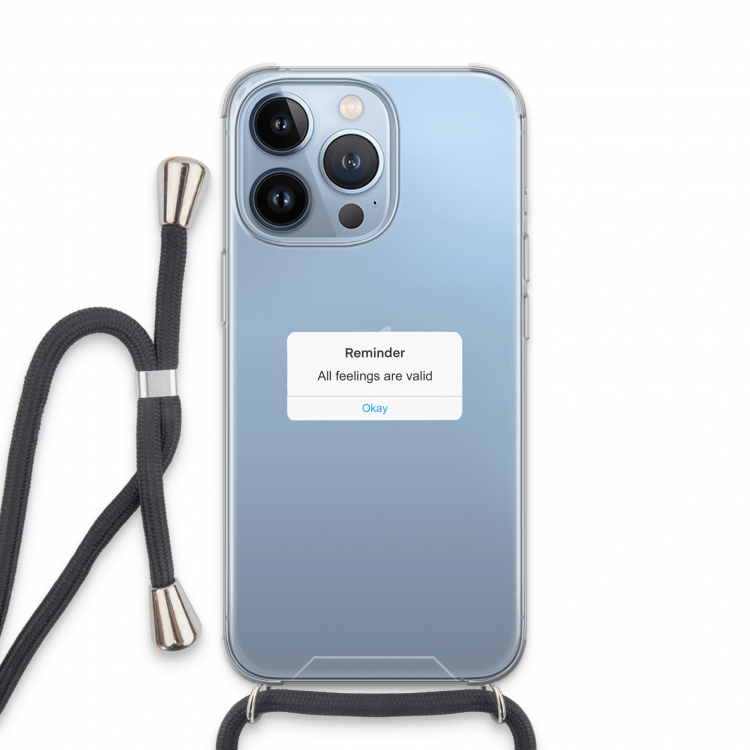 Reminder: iPhone 13 Pro Transparant Hoesje met koord