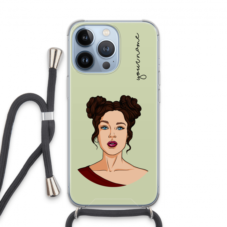 Pop-Art Creator: iPhone 13 Pro Transparant Hoesje met koord