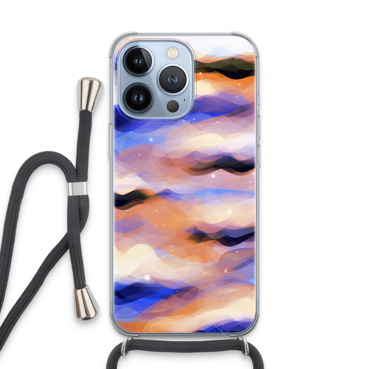Donkere Wolken: iPhone 13 Pro Transparant Hoesje met koord
