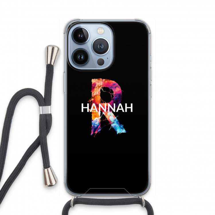 Abstract Spectrum: iPhone 13 Pro Transparant Hoesje met koord