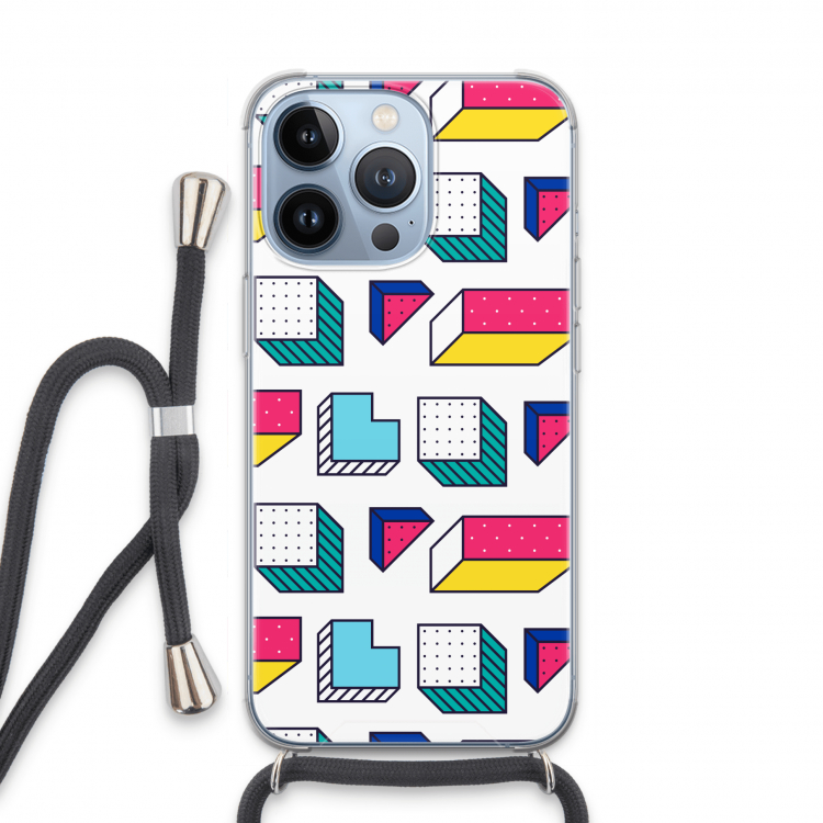 8-bit N°7: iPhone 13 Pro Transparant Hoesje met koord