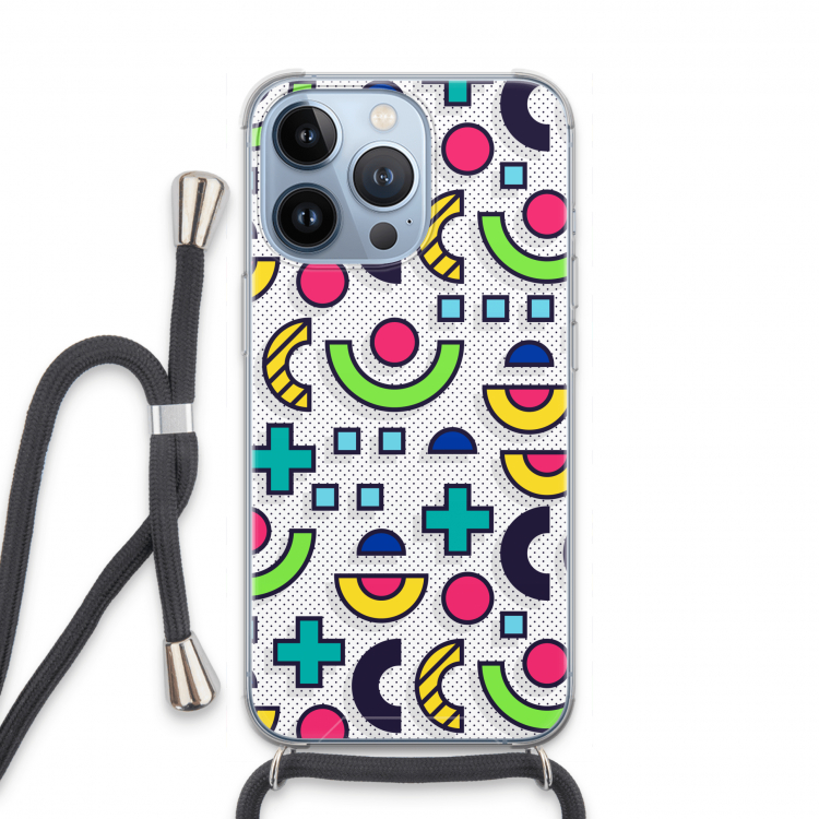 8-bit N°6: iPhone 13 Pro Transparant Hoesje met koord