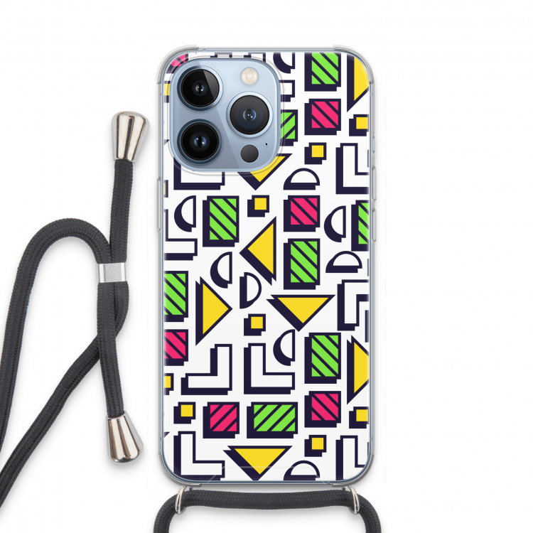 8-bit N°4: iPhone 13 Pro Transparant Hoesje met koord